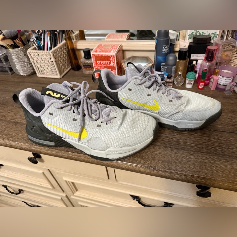 Nike Light Gray and Yellow Athletic Shoes